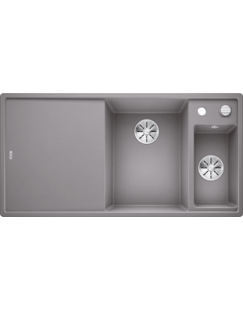 BLANCO 523474 AXIA III 6 S InFino silgranit,  Alumetalik, daska staklo, BAZEN DESNO, s dalj. upr.