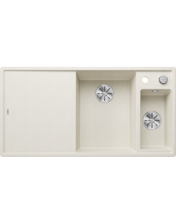 BLANCO 527045 AXIA III 6 S InFino silgranit,  Nježno bijela, daska staklo, BAZEN DESNO, s dalj. upr.