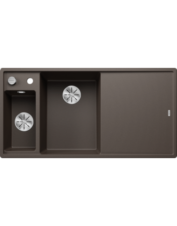 BLANCO 524662 AXIA III 6 S InFino silgranit, Boja kave, daska staklo, BAZEN LIJEVO, s dalj. upr.
